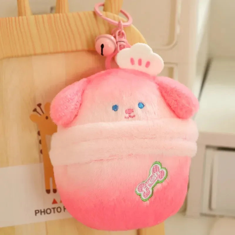 Pup-in-a-Pod Plush Keychain