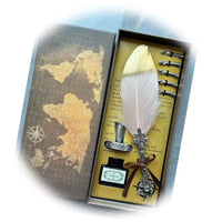 Wizarding Quill Feather Pen & Ink Set