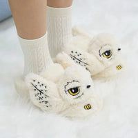 Plush Hedwig Owl Slippers