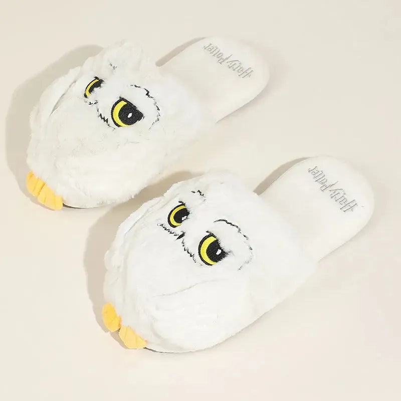 Plush Hedwig Owl Slippers