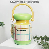 Cute Mini Jar Carry Insulated Bottle (420 ml)