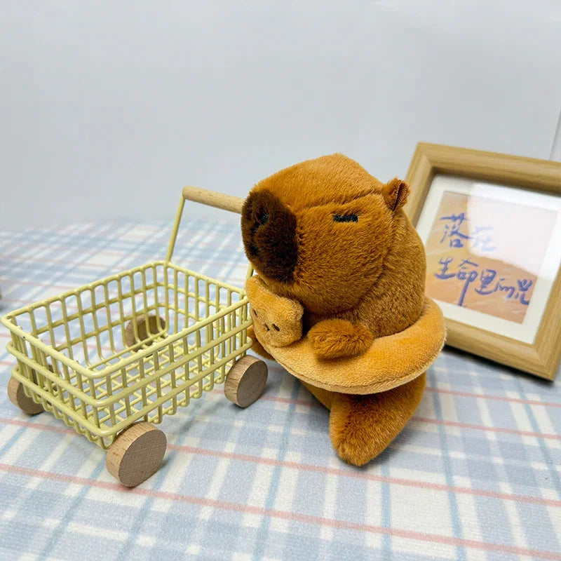 Swim Ring Capybara Plush Keychain