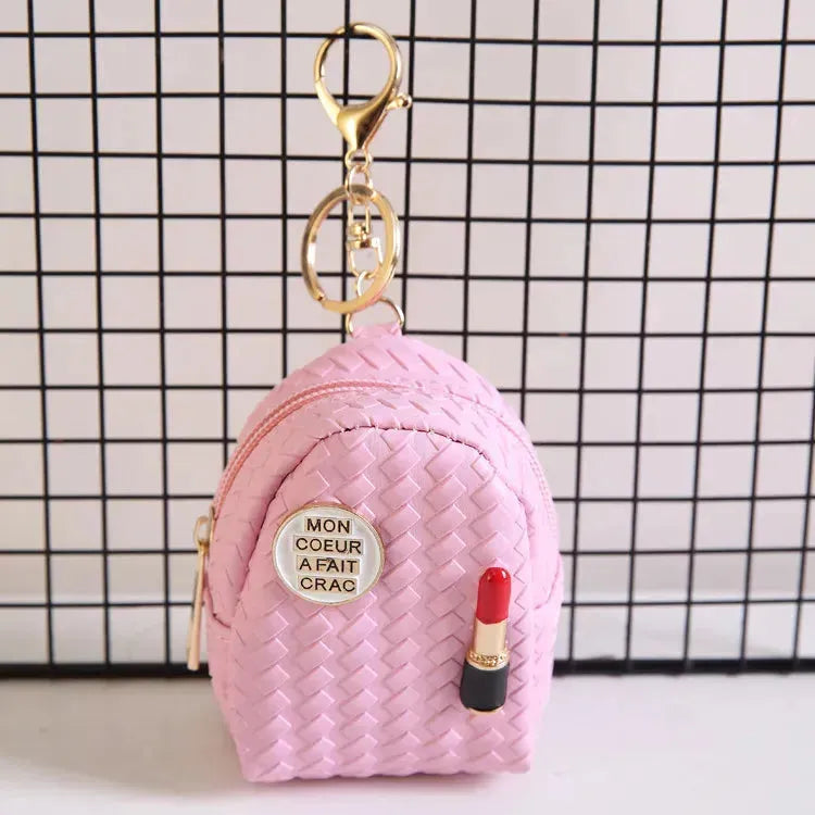 Lipstick Loot Mini Coin Purse Keychain