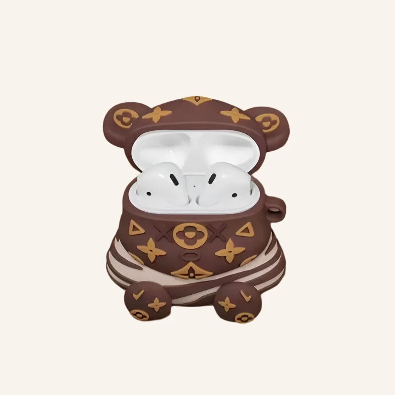 Monogram Luxury Bear Case (For Airpods)