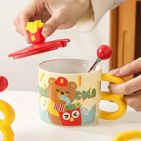 French Fries Bear Ceramic Mug (400 ml)