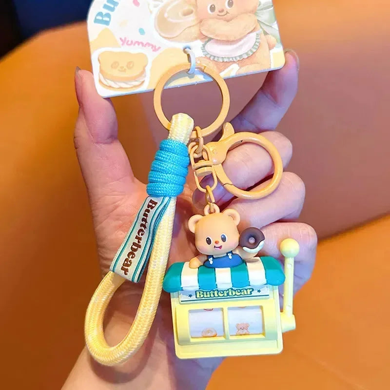 Butter Bear Slot Machine Keychain