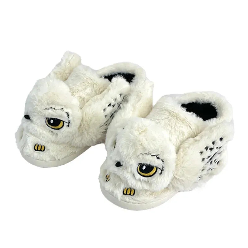 Plush Hedwig Owl Slippers