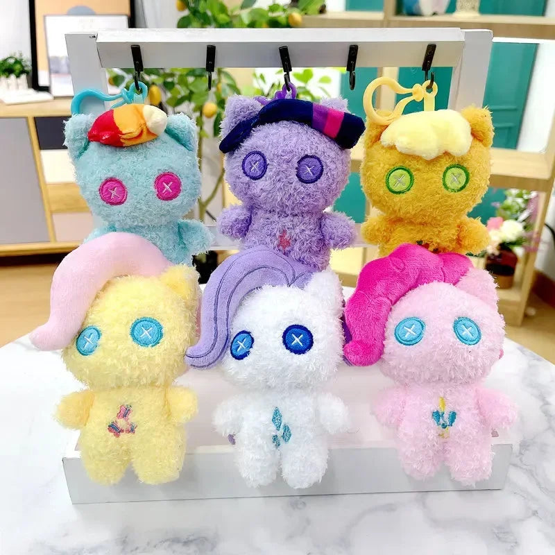 Porte-clés en peluche Lil' Ponies colorés 