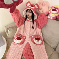 Thick Fleeced Cartoon Sanrio and Disney Pajama Set