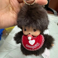 Monchhichi Bib & Pacifier Plush Keychain