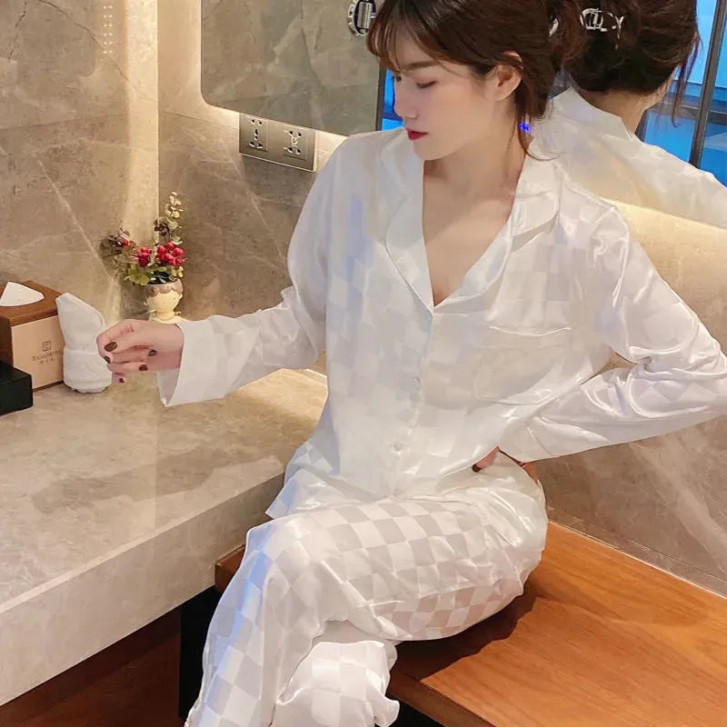 Luxury Designer Ice Silk Night Suit