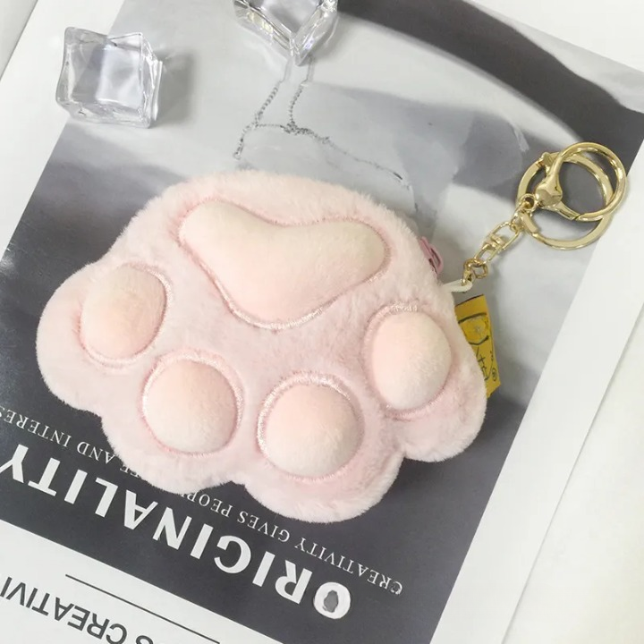 Cat Paw Coin Pouch Keychain