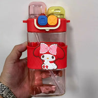 Double-Drink Straw Cup Water Bottle (570 ml)