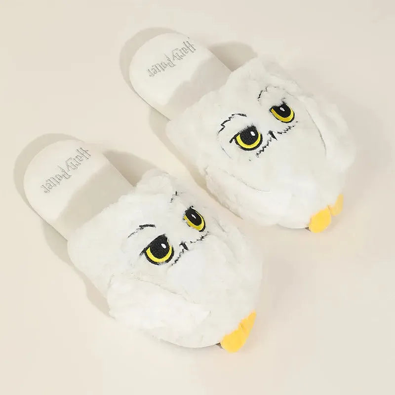 Plush Hedwig Owl Slippers