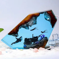 Sea Dreams Whale & Diver Resin Light