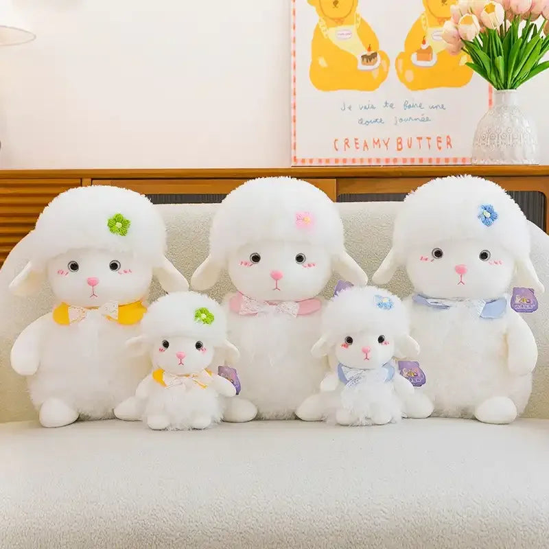 Floral Bow Lamb Plushie