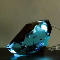 Sea Dreams Whale & Diver Resin Light