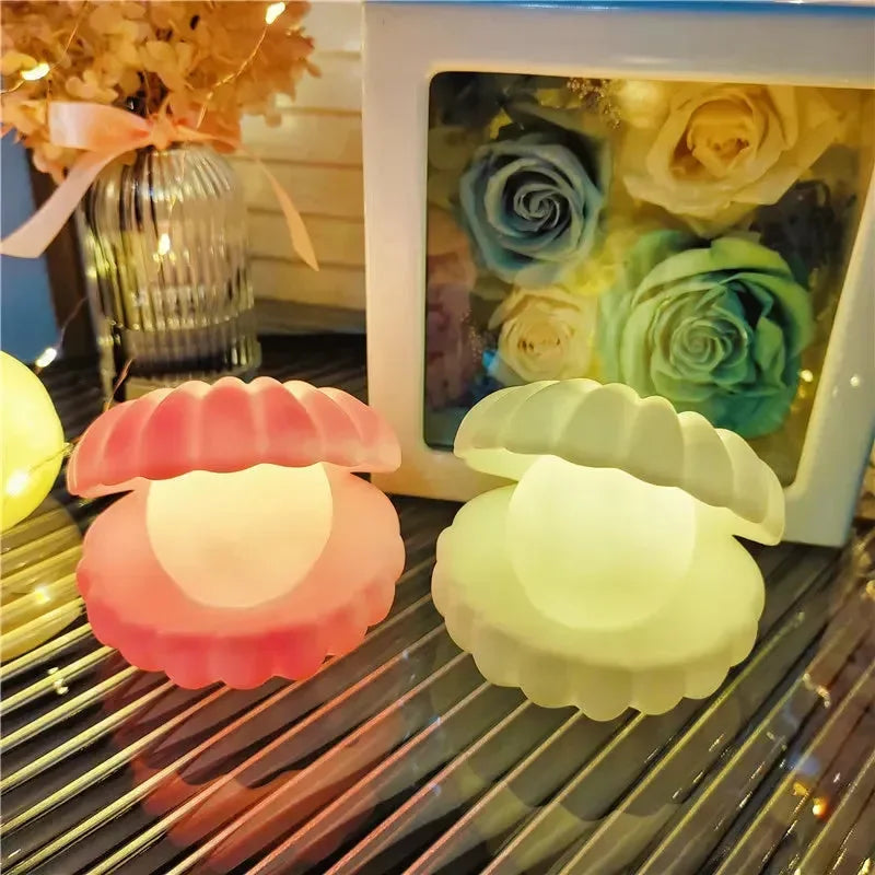 Mermaid's Glow Pearl Shell Night Light