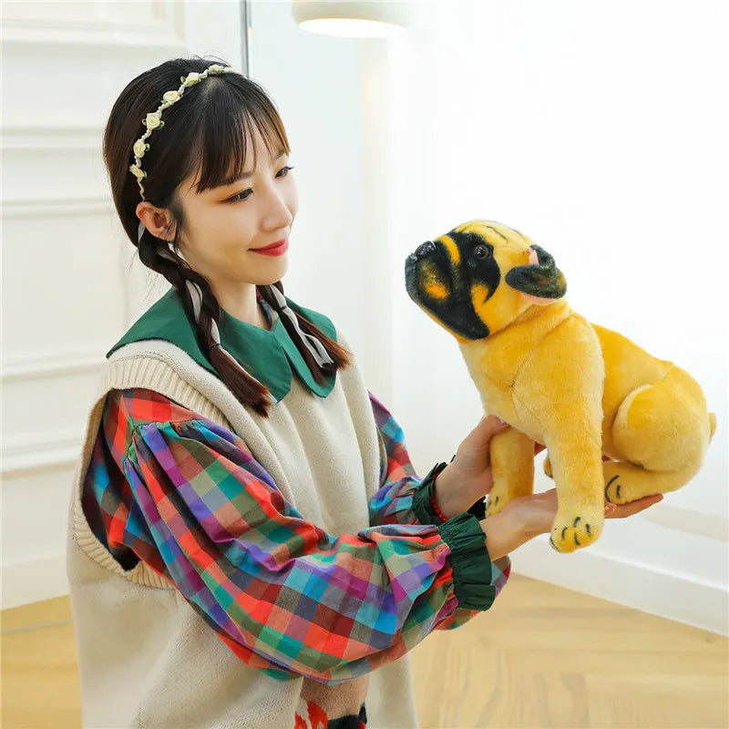 Adorable Realistic Plush Dog Toy (25 cm)