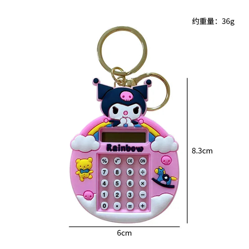 Rainbow Kuromi Calculator Keychain