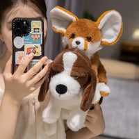 Peluche Chien et Renard à Grandes Oreilles (28 cm) 