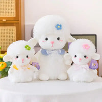Floral Bow Lamb Plushie