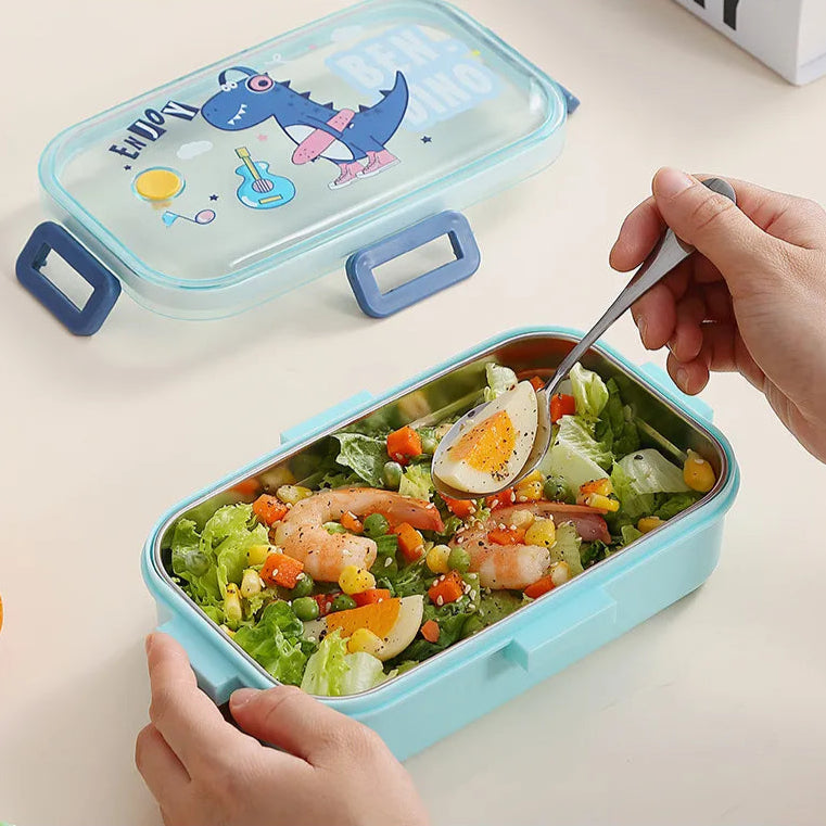 Sporty Dino Stainless Steel Lunch Box