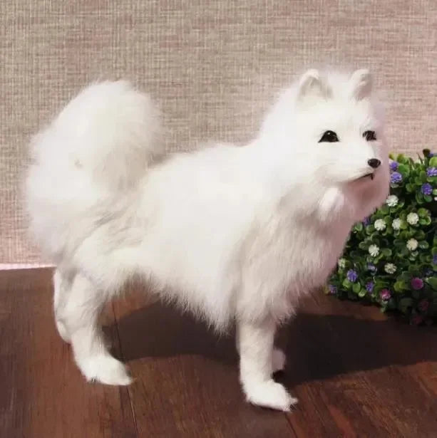 Real Looking Stuffed Samoyed Dog (16 cm)