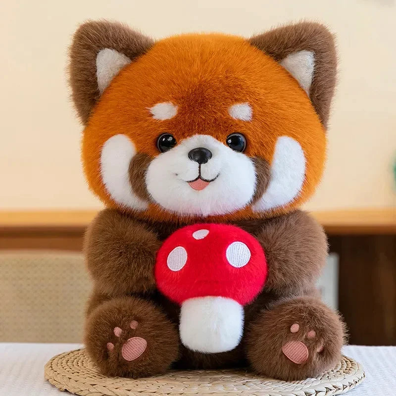 Mushroom Muncher Red Panda Plush