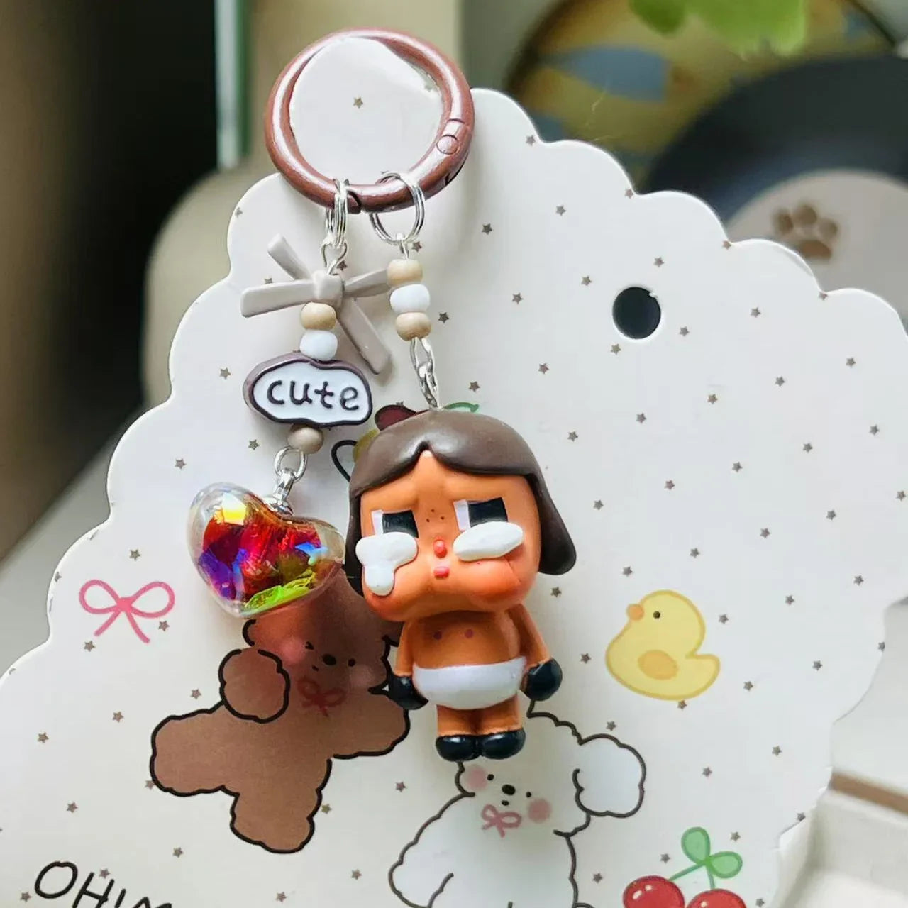 Crybaby Cuties Resin Charm Keychain