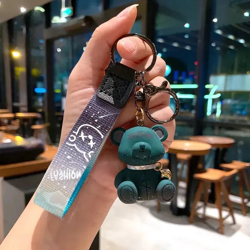 Gradient Starry Sky Bear Acrylic Keychain