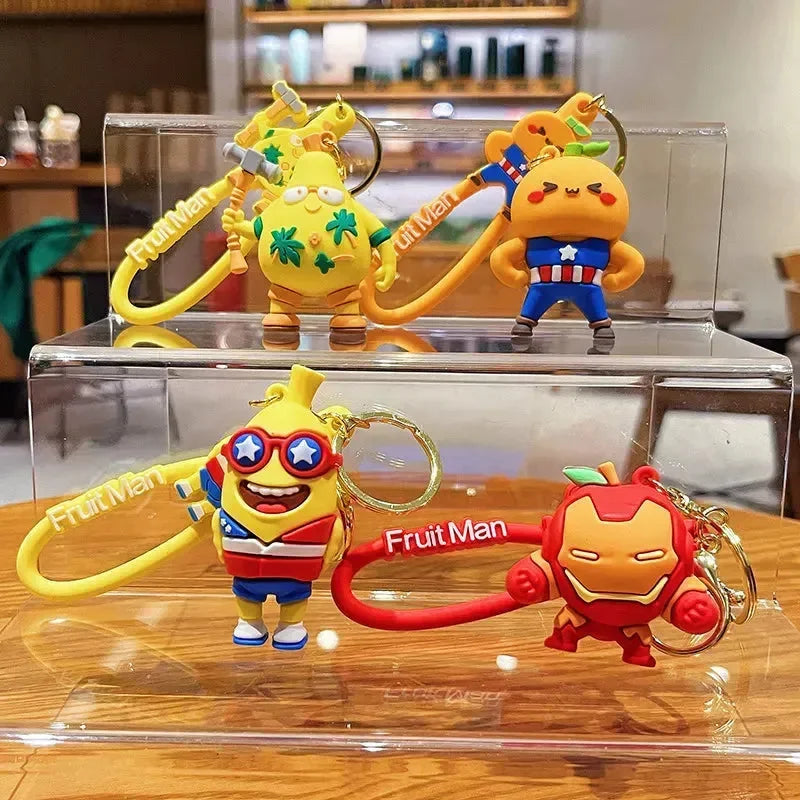 Fruit Avengers 3D Silicone Keychain
