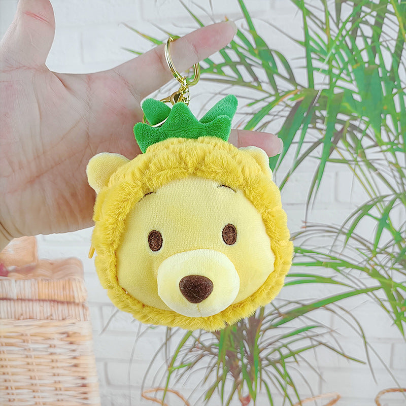 Pineapple Winnie Coin Pouch Keychain