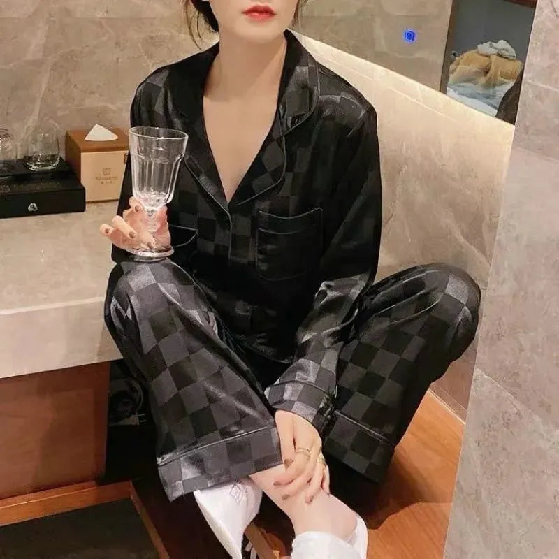 Luxury Designer Ice Silk Night Suit