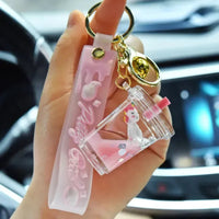Unicorn Wish Jar Glitter Keychain