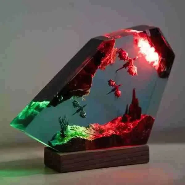 Dragons' Fury Resin Lamp