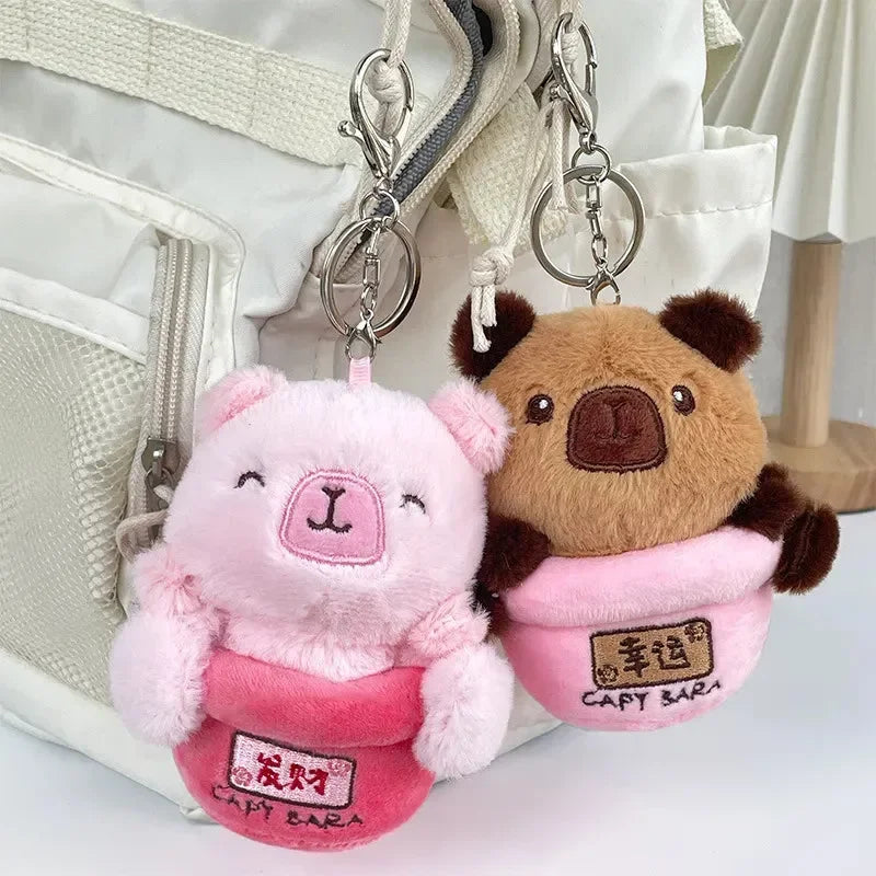 Chill Vibes Fortune Capybara Keychain