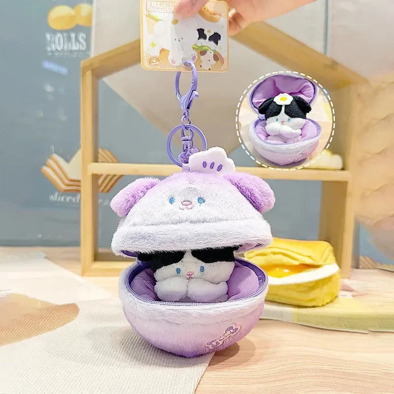 Pup-in-a-Pod Plush Keychain
