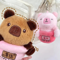 Chill Vibes Fortune Capybara Keychain