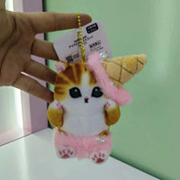 Mofusand Ice Cream Kitty Keychain