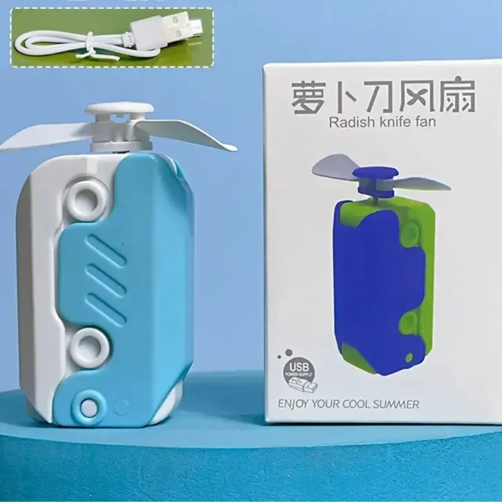 Pocket Breeze Folding Fan Keychain