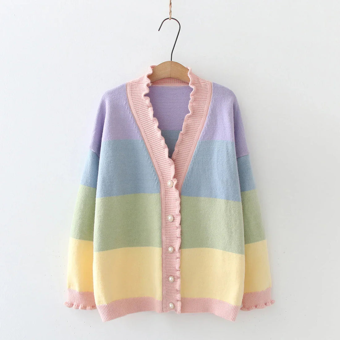 Fashion Rainbow Sweater Coat PN4007 - Bear Hugs