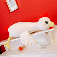 Cute White Chicken Long Pillow