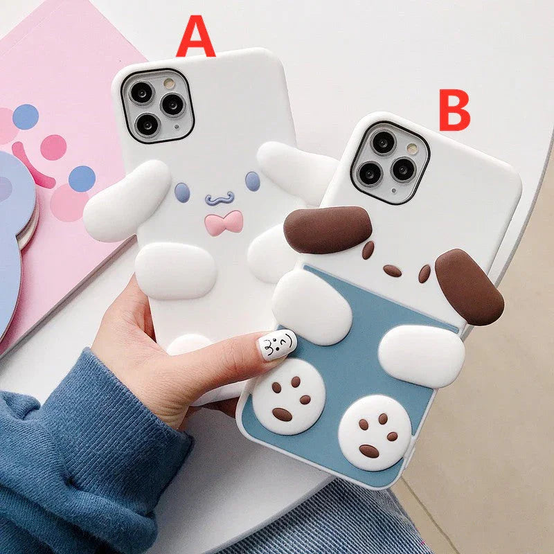 Cartoon Dogs Phone Case for iphone 7/7plus/8/8P/X/XS/XR/XS Max/11/11pro/11pro max PN2534 - Bear Hugs