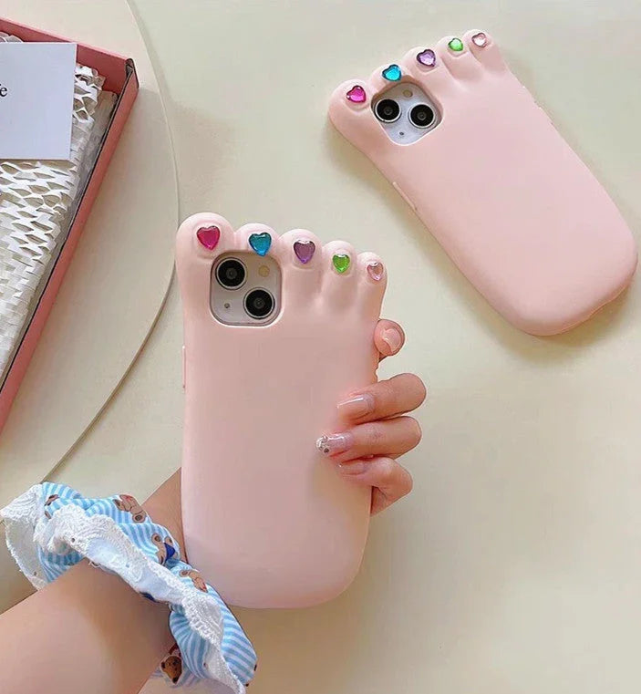 Cute Foot Phone Case for iPhone 11/11pro/11pro max/12/12pro/12pro max/13/13pro/13pro max/14/14 pro/14 plus/14pro max PN5925 - Bear Hugs