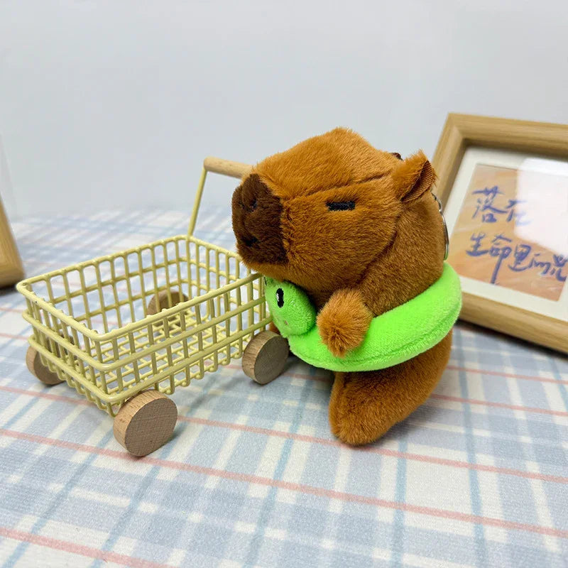 Swim Ring Capybara Plush Keychain