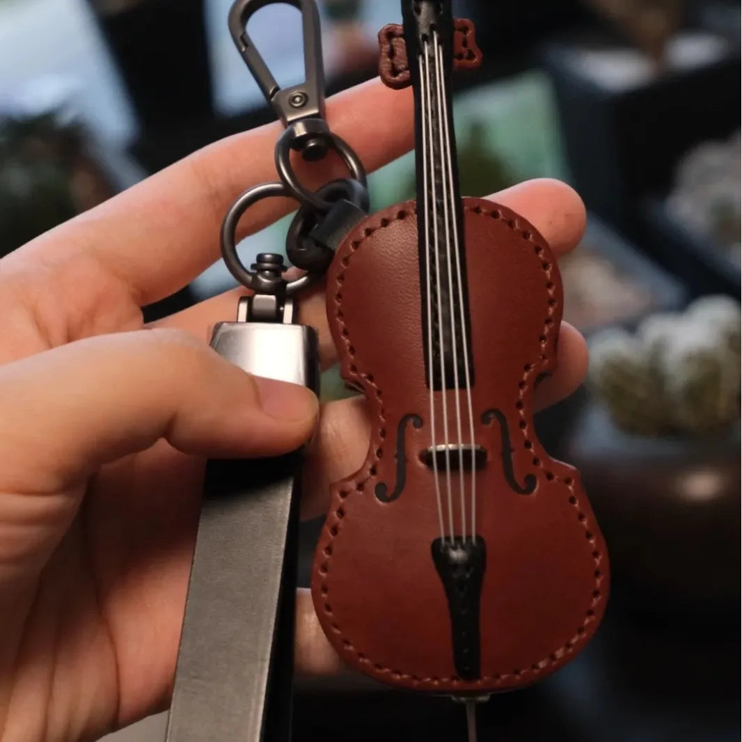 Simulation Violin Keychain