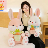 Carrot Basket Rabbit Plushie