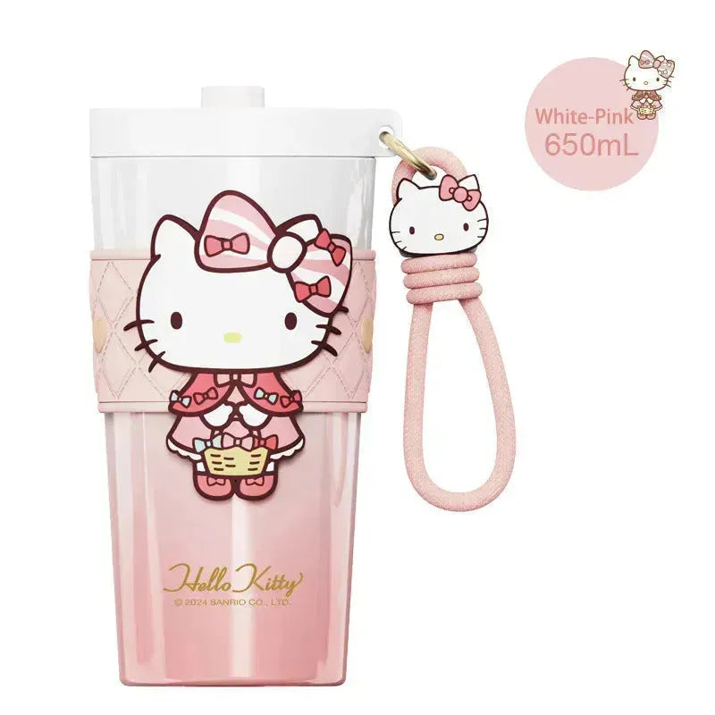 Sanrio Straw Thermos Cup (650 ml)