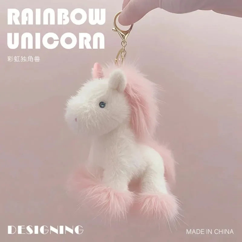Rainbow Furry Unicorn Plushie